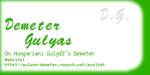 demeter gulyas business card